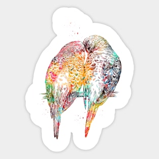 Parrots in Love Sticker